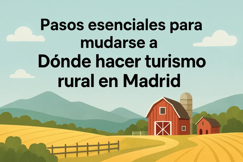 pasos esenciales para mudarse a Dónde hacer turismo rural en Madrid