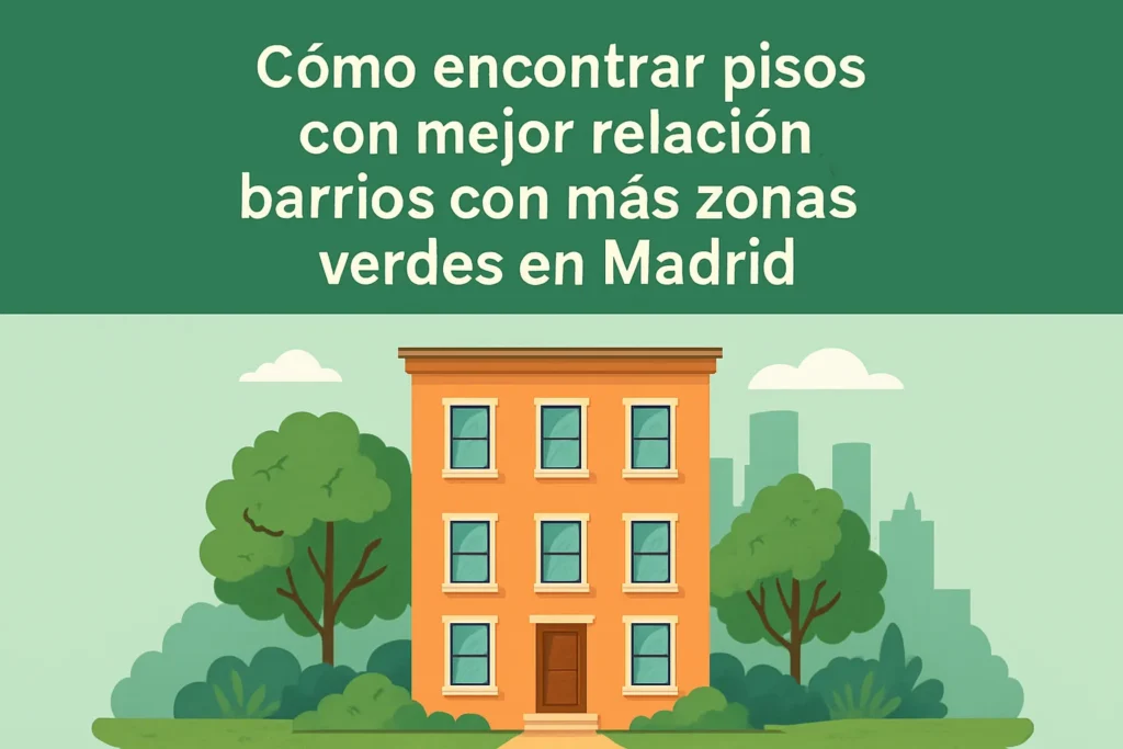 cómo encontrar pisos con mejor relación calidad-precio en Barrios con más zonas verdes en Madrid
