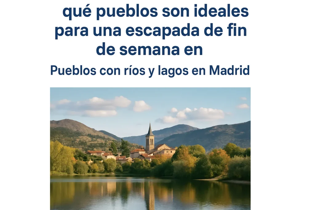 qué pueblos son ideales para una escapada de fin de semana en Pueblos con ríos y lagos en Madrid