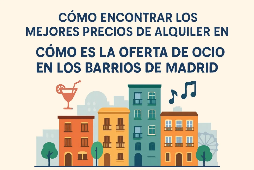 cómo encontrar los mejores precios de alquiler en Cómo es la oferta de ocio en los barrios de Madrid