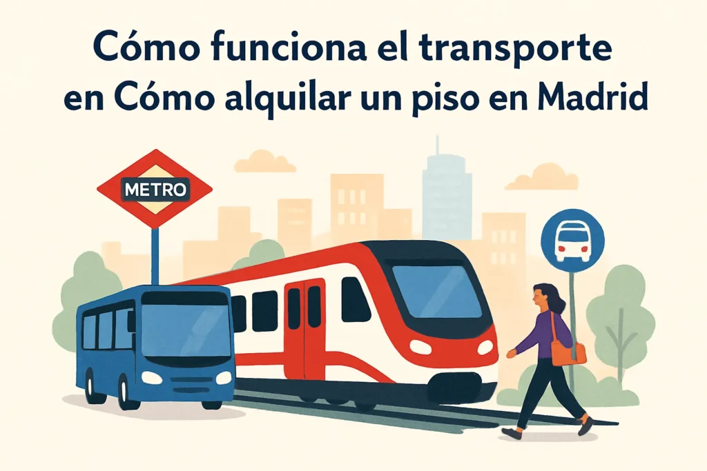 cómo funciona el transporte en Cómo alquilar un piso en Madrid