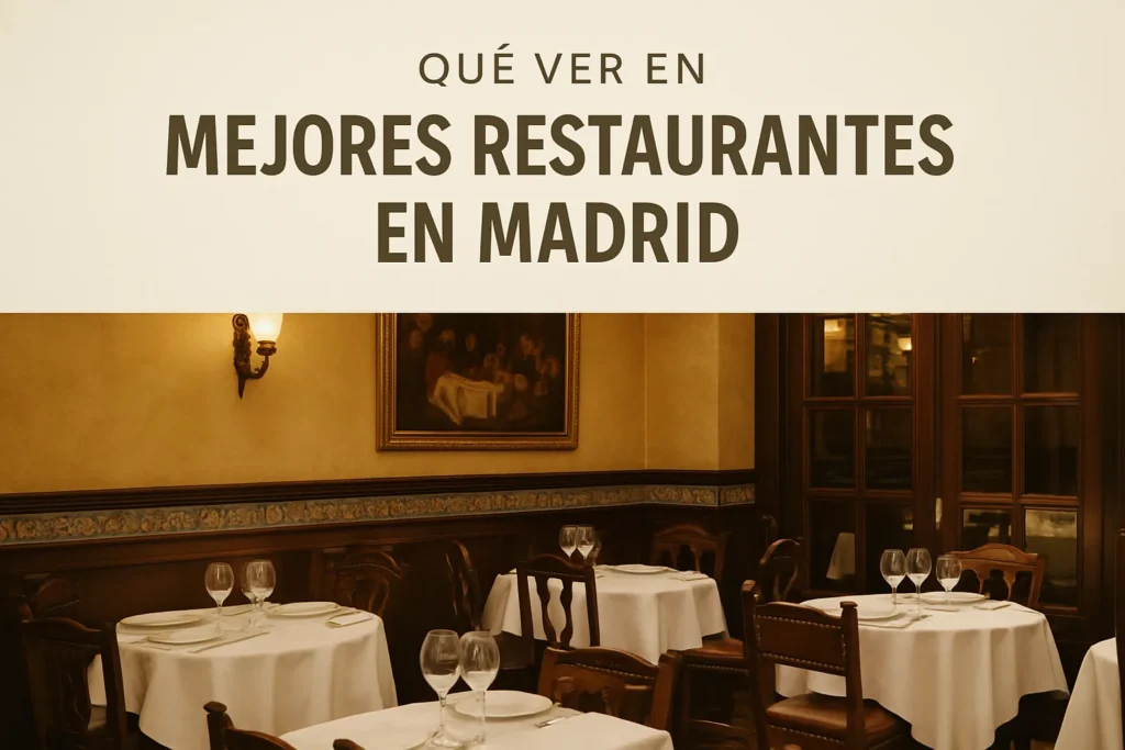qué ver en Mejores restaurantes en Madrid