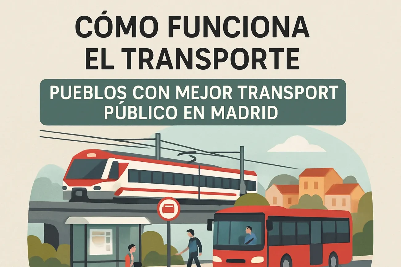 cómo funciona el transporte en Pueblos con mejor transporte público en Madrid