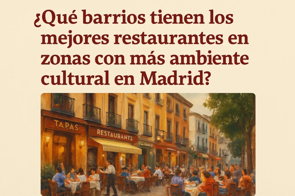 qué barrios tienen los mejores restaurantes en Zonas con más ambiente cultural en Madrid