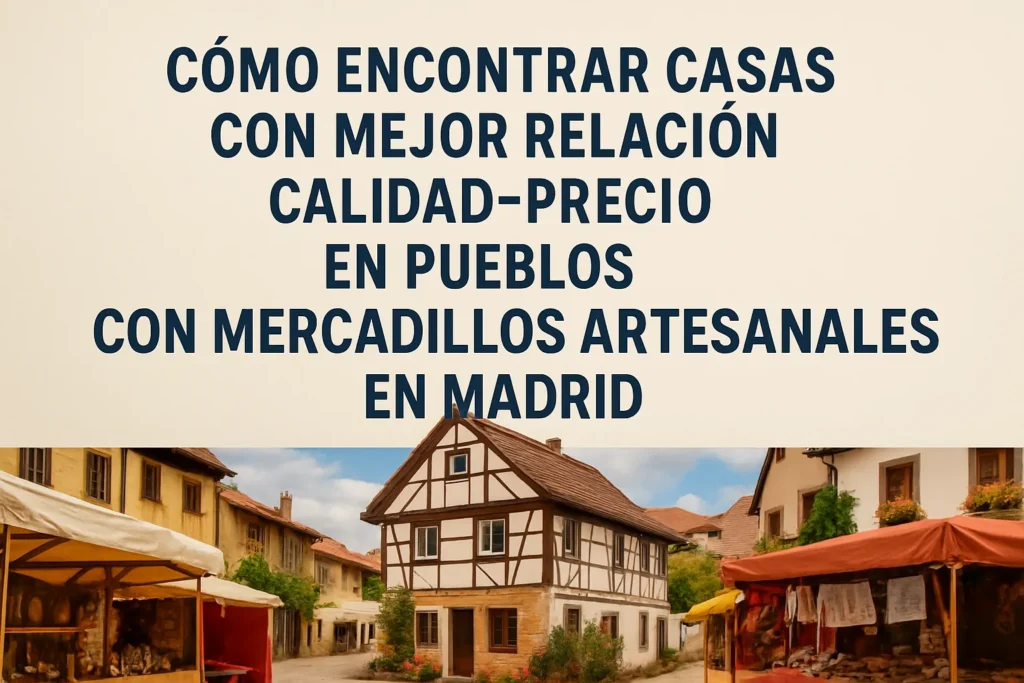 cómo encontrar casas con mejor relación calidad-precio en Pueblos con mercadillos artesanales en Madrid