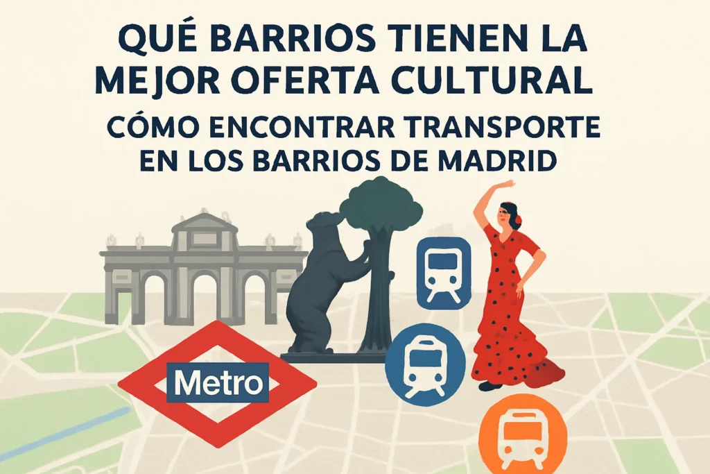 qué barrios tienen la mejor oferta cultural Cómo encontrar transporte en los barrios de Madrid