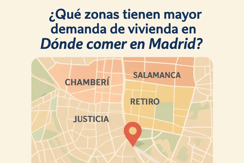 qué zonas tienen mayor demanda de vivienda en Dónde comer en Madrid