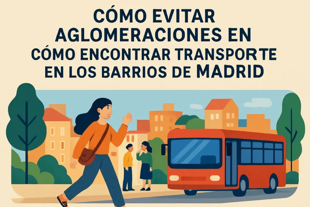 cómo evitar aglomeraciones en Cómo encontrar transporte en los barrios de Madrid