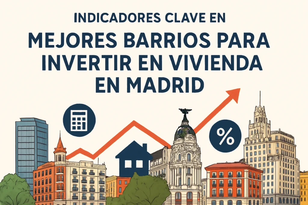 indicadores clave en Mejores barrios para invertir en vivienda en Madrid