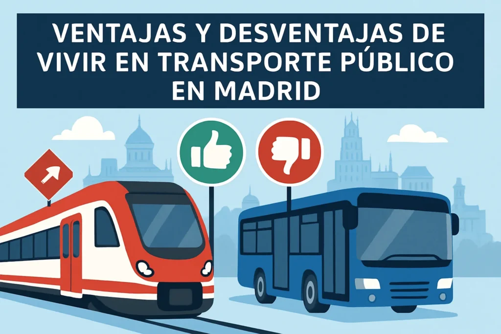 ventajas y desventajas de vivir en Transporte público en Madrid