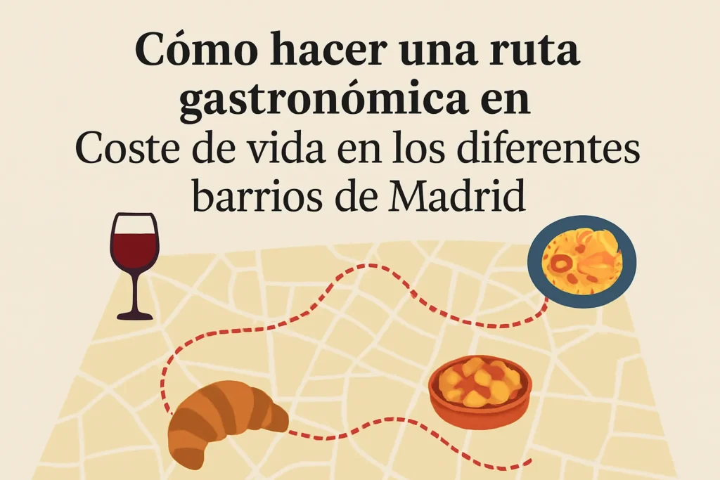 cómo hacer una ruta gastronómica en Coste de vida en los diferentes barrios de Madrid