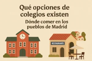 qué opciones de colegios existen en Dónde comer en los pueblos de Madrid