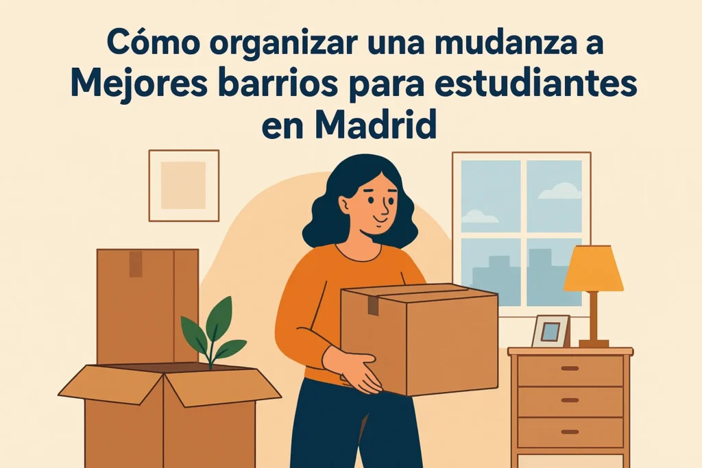 cómo organizar una mudanza a Mejores barrios para estudiantes en Madrid