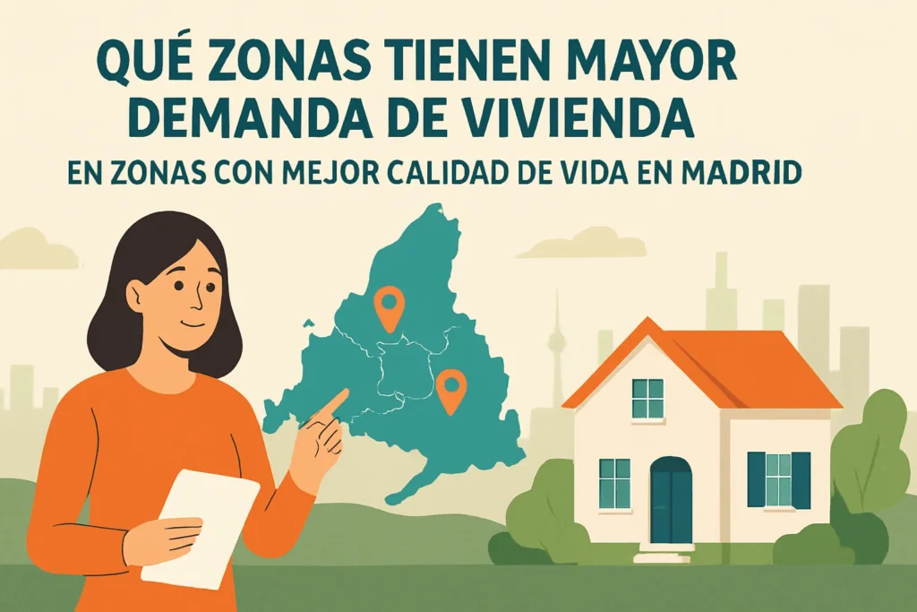 qué zonas tienen mayor demanda de vivienda en Zonas con mejor calidad de vida en Madrid