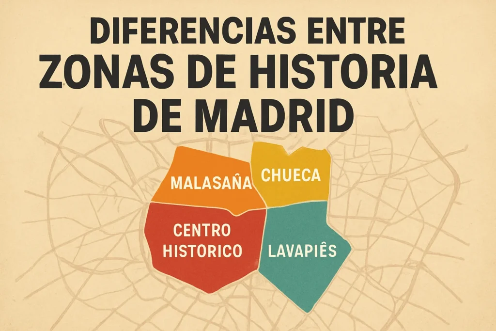 diferencias entre zonas de Historia de Madrid