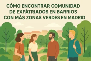 cómo encontrar comunidad de expatriados en Barrios con más zonas verdes en Madrid
