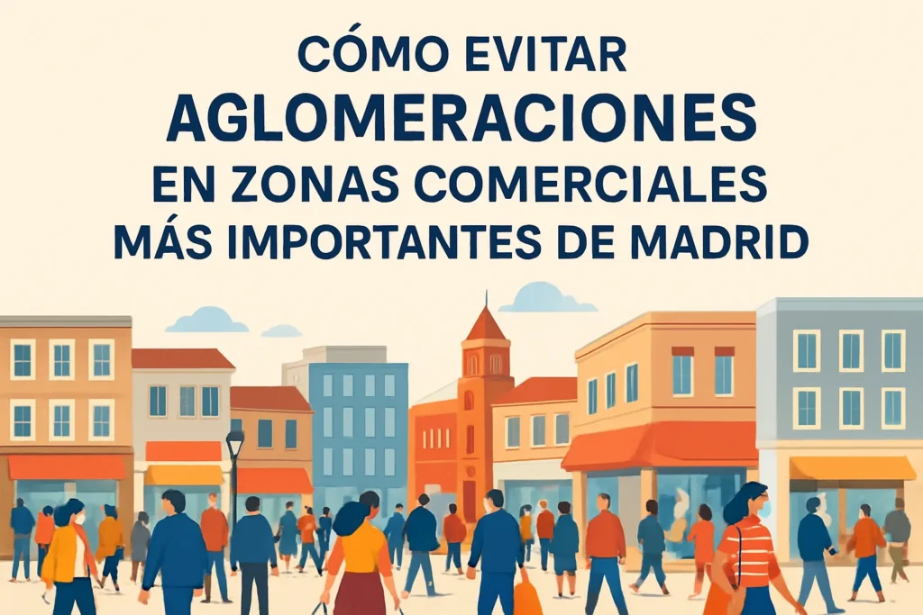 cómo evitar aglomeraciones en Zonas comerciales más importantes de Madrid