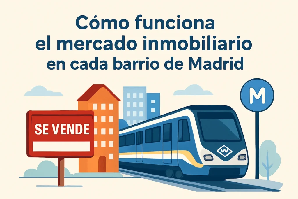 cómo funciona el mercado inmobiliario en Cómo es el transporte público en cada barrio de Madrid