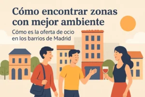 cómo encontrar zonas con mejor ambiente en Cómo es la oferta de ocio en los barrios de Madrid
