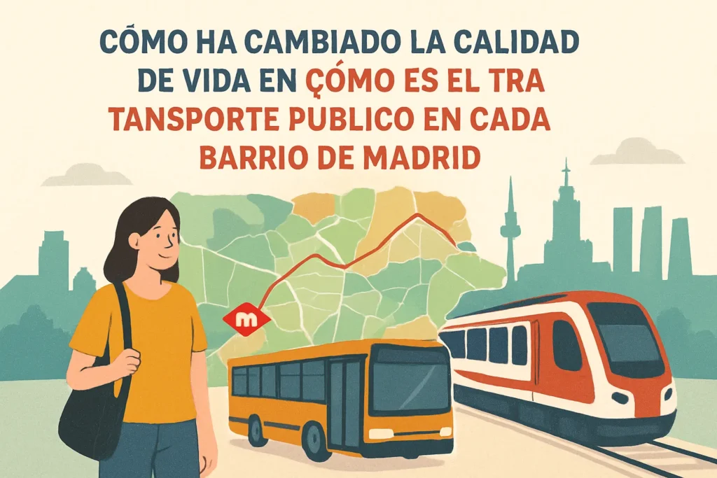 cómo ha cambiado la calidad de vida en Cómo es el transporte público en cada barrio de Madrid