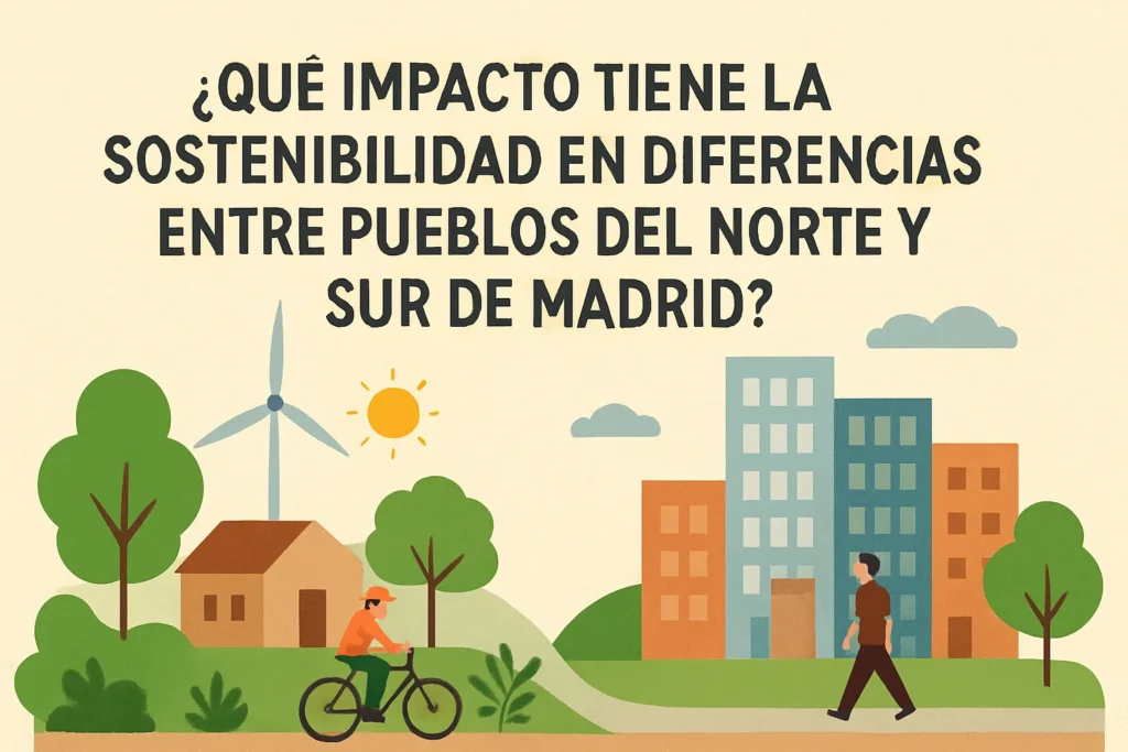 qué impacto tiene la sostenibilidad en Diferencias entre pueblos del norte y sur de Madrid